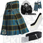 Battle Of Kilts Men’s Tartan Kilt Outfit – 7-Piece Scottish Set with Premium Accessories
